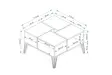 Soffbord Hanah Home Nirvana Vit Guld Spånskiva 71,8x43,8x71,8 cm - Soffbord - 8684282835530 - 4