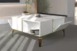 Soffbord Hanah Home Nirvana Vit Guld Spånskiva 71,8x43,8x71,8 cm - Soffbord - 8684282835530 - 3