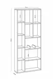 Bokhylla Hanah Home Uranüs Vit Spånskiva 75x170x18 cm - Bokhyllor - 8683743015870 - 4