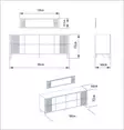 Konsolbord Hanah Home Frida Vit Spånskiva 180x72x46 cm - Byråer och skåp - 8682870664760 - 4
