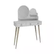 Sminkbord Hanah Home Ruges Vit Spånskiva 130,8x74x35 cm - Toalettbord - 8683743972760 - 1