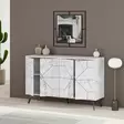 Konsolbord Hanah Home Dune Carrara Vit Spånskiva 123x62,4x35 cm - Byråer och skåp - 8683342851350 - 3
