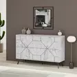 Konsolbord Hanah Home Dune Carrara Vit Spånskiva 123x62,4x35 cm - Byråer och skåp - 8683342851350 - 2