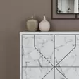 Konsolbord Hanah Home Dune Carrara Vit Spånskiva 123x62,4x35 cm - Byråer och skåp - 8683342851350 - 5