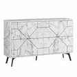 Konsolbord Hanah Home Dune Carrara Vit Spånskiva 123x62,4x35 cm - Byråer och skåp - 8683342851350 - 1