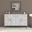 Konsolbord Hanah Home Dune Carrara Vit Spånskiva 123x62,4x35 cm - Byråer och skåp - 8683342851350 - 4
