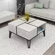 Soffbord Hanah Home Nirvana Crystal Vit Svart Spånskiva 71,8x43,8x71,8 cm - Soffbord - 8683743945320 - 2