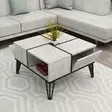 Soffbord Hanah Home Nirvana Crystal Vit Svart Spånskiva 71,8x43,8x71,8 cm - Soffbord - 8683743945320 - 4