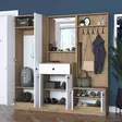 Hallmöbel Hanah Home P6 M3 Vit Valnöt Spånskiva 179,4x182,8x37,5 cm - Hallskåp - 8683743764570 - 7