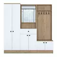 Hallmöbel Hanah Home P6 M3 Vit Valnöt Spånskiva 179,4x182,8x37,5 cm - Hallskåp - 8683743764570 - 1