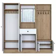 Hallmöbel Hanah Home P6 M3 Vit Valnöt Spånskiva 179,4x182,8x37,5 cm - Hallskåp - 8683743764570 - 9
