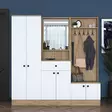 Hallmöbel Hanah Home P6 M3 Vit Valnöt Spånskiva 179,4x182,8x37,5 cm - Hallskåp - 8683743764570 - 2