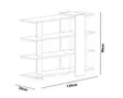 Bokhylla Hanah Home Nur Vit Valnöt Spånskiva 120x90x30 cm - Bokhyllor - 8681181980330 - 6