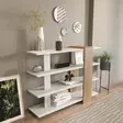 Bokhylla Hanah Home Nur Vit Valnöt Spånskiva 120x90x30 cm - Bokhyllor - 8681181980330 - 4