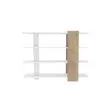 Bokhylla Hanah Home Nur Vit Valnöt Spånskiva 120x90x30 cm - Bokhyllor - 8681181980330 - 5