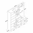 Hallmöbel Hanah Home M2 1558 Vit Spånskiva 179,4x182,8x37,3 cm - Möbler - 8681875885200 - 11