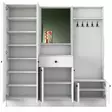 Hallmöbel Hanah Home M2 1558 Vit Spånskiva 179,4x182,8x37,3 cm - Möbler - 8681875885200 - 10
