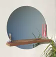 Spegel Hanah Home Sunset Valnöt Massiv Furu 70x70x0,4 cm - Speglar - 8681875708530 - 3