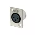 XLR Chassihylsdon 3 N/A P Lödanslutning Förnicklad - Nedis produkter - 2050000244520 - 15