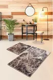 Badrumsmatta Set Mijölnir Flerfärgad 100% Polyester Antibakteriell Halkfri 50x60 cm & 60x100 cm - Badrumsmattor och våtrumsmattor - 8681875588620 - 2