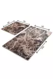 Badrumsmatta Set Mijölnir Flerfärgad 100% Polyester Antibakteriell Halkfri 50x60 cm & 60x100 cm - Badrumsmattor och våtrumsmattor - 8681875588620 - 3