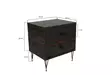Sängbord Hanah Home Luna Mörkbrun Spånskiva 50x55x40 cm - Nattduksbord - 8683342427630 - 12