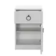 Sängbord Hanah Home Kmd1311Bb1 Vit Spånskiva 40x63x38 cm - Nattduksbord - 8683743537440 - 3