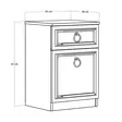 Sängbord Hanah Home Kmd1311Bb1 Vit Spånskiva 40x63x38 cm - Nattduksbord - 8683743537440 - 6
