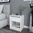 Sängbord Hanah Home Sheridan Vit Spånskiva 44,6x35,9x52,8 cm - Nattduksbord - 8683743120000 - 4