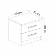 Sängbord Hanah Home Kale Antracit Spånskiva 50x40x47 cm - Nattduksbord - 8683742567370 - 8
