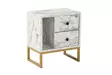 Sängbord Nordure Glimmer Freesia Marmormönster Spånskiva 45,2x50x29,5 cm - Nattduksbord - 8684283112210 - 1