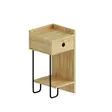 Sängbord Hanah Home Sirius Right Ek Spånskiva 32x61x30 cm - Nattduksbord - 8683743798100 - 1