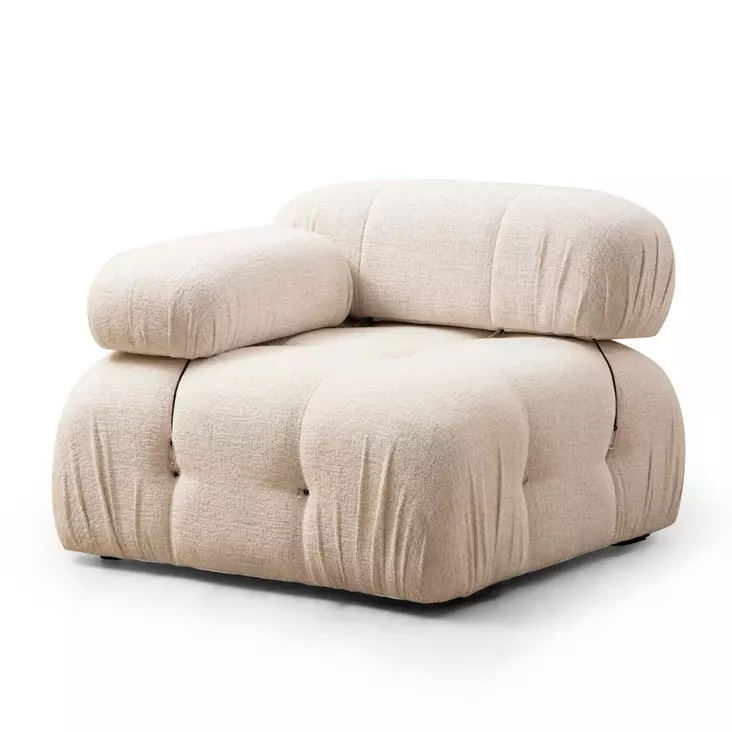 Fåtölj Atelier del Sofa Bubble L1 Cream Polyester 95x95x75 cm - Soffor - 8683743317950 - 1