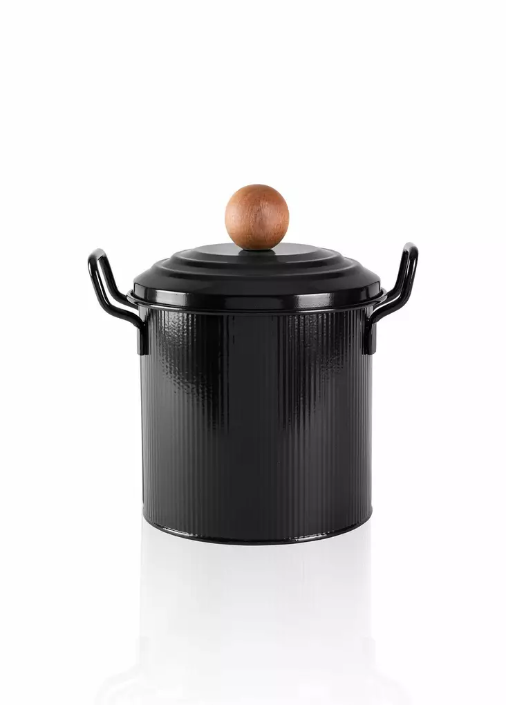 Förvaringslåda Hermia Svart Galvaniserad Metall 23x17 cm - Matlådor och matförvaringsbehållare - 8684283609840 - 1