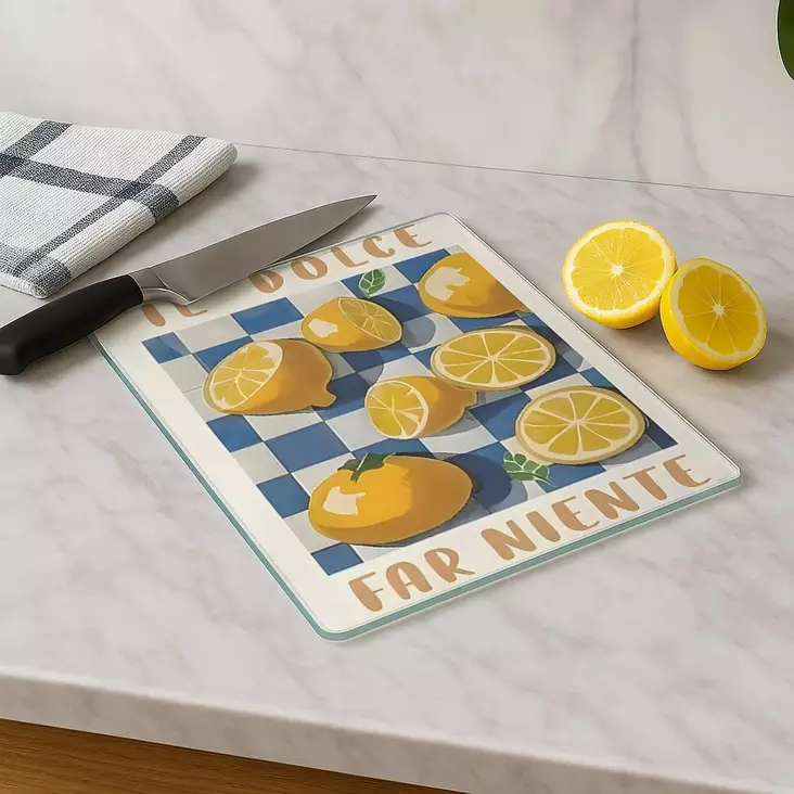 Skärbräda Hermia Flerfärgad Glas 30x40 cm - Köksredskap - 8684283733040 - 1