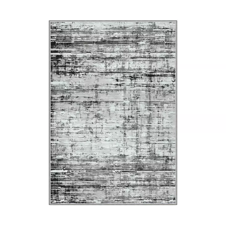 Matta Conceptum Wookece319 Vit Grå Svart Polyester 100x150 cm - Stora och medelstora mattor - 8683742615460 - 1