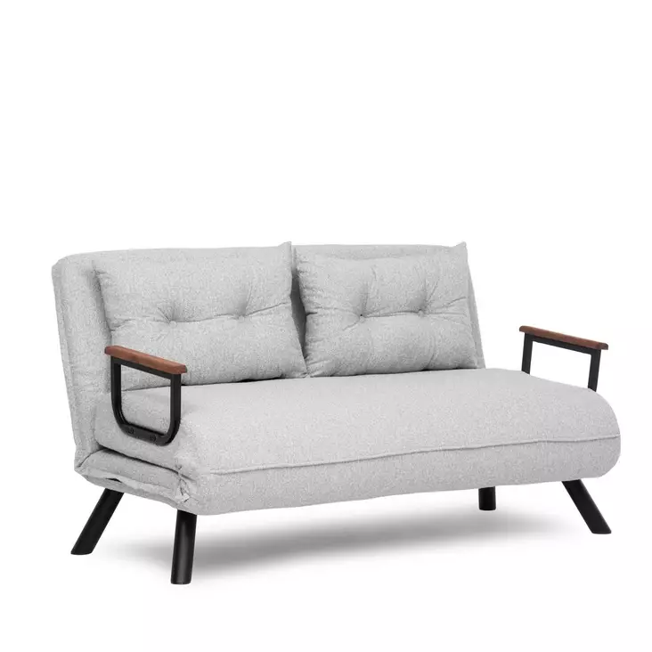 2-sits bäddsoffa Atelier del Sofa Sando Grå Teddytyg 175x133x81 cm - Bäddsoffor - 8684282296850 - 1