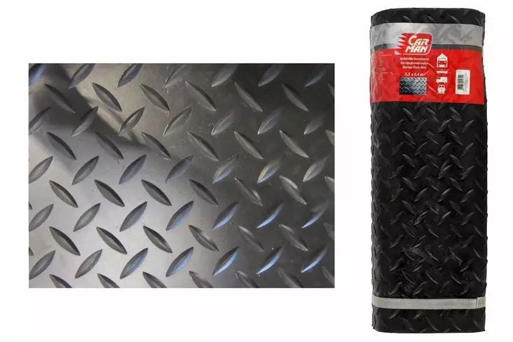 Autotallin kumimatto 5,5 x 0,4 m - Golvplattor och gummimattor - 6410412454300 - 1