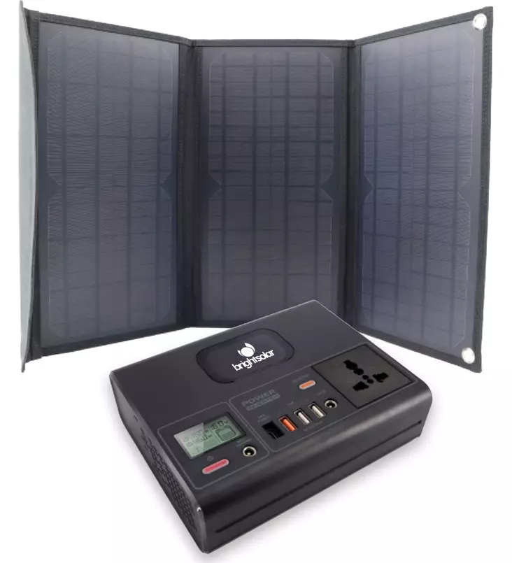 Brightsolar 120W kannettava virtal=C3=A4hde p=C3=A4=C3=A4kuva=20 - Allmänna strömförsörjningar och adaptrar - 6438014254210 - 1