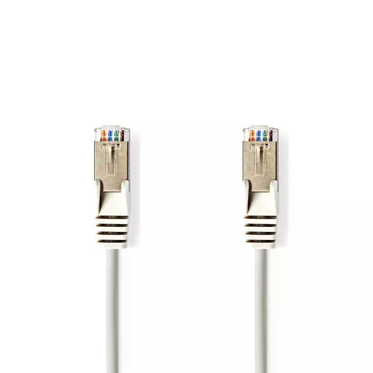 CAT5e nätverkskabel | SF/UTP | RJ45 hane | RJ45 hane | 3.00 m | Rund | PVC | Grå | Kuvert - Dator och nätverk - 5412810275830 - 1