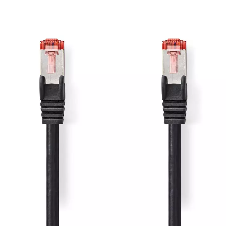 CAT6 Nätverkskabel | RJ45 hane | RJ45 hane | S/FTP | 1.50 m | Rund | LSZH | Svart | Label - Dator och nätverk - 5412810423200 - 1