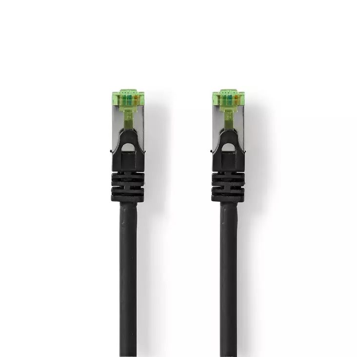 CAT7 nätverkskabel | S/FTP | RJ45 hane | RJ45 hane | 3.00 m | Snagless | Rund | LSZH | Svart | Label - Dator och nätverk - 5412810424290 - 1