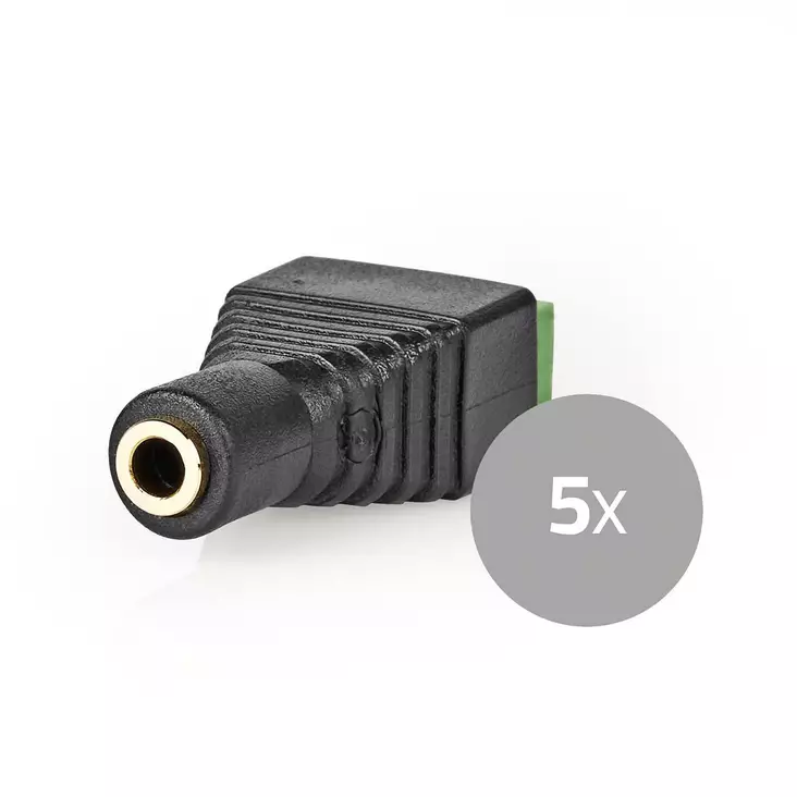 CCTV Strömanslutning | 3-vägs Terminalblock | 3.5mm utgång Hona | Hona | Grön / Svart - Nyckelfinnare - 5412810309610 - 1