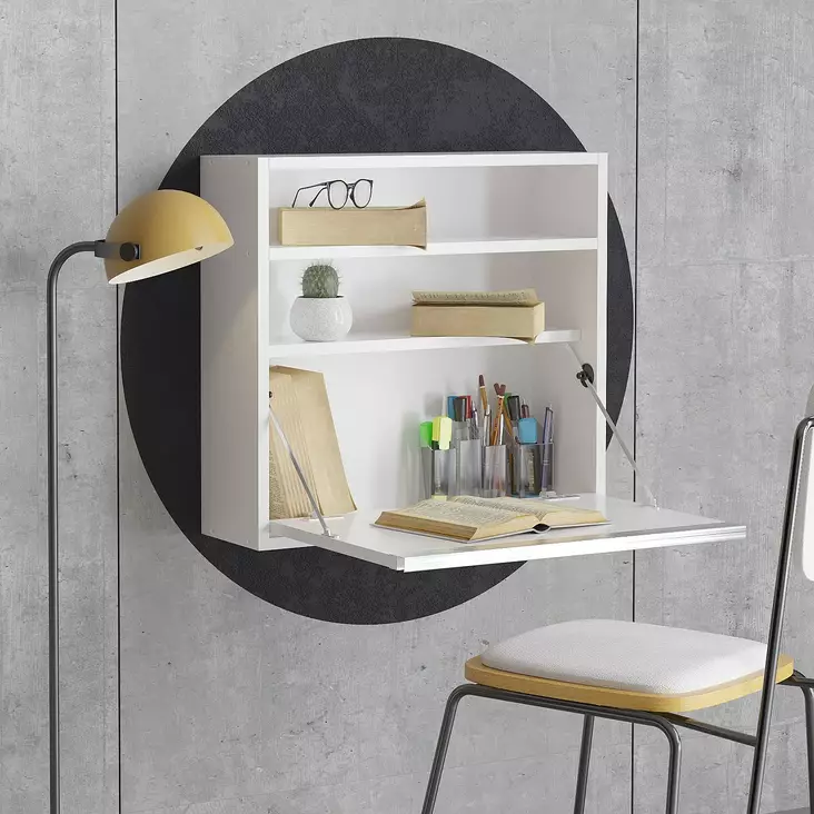 Skrivbord Hanah Home Optimum Vit Spånskiva 64x60x20 cm - Skrivbord - 8681875025590 - 1