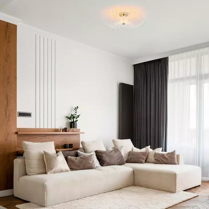 Taklampa Opviq Aspendos Vit Metall 56 x 16 cm - Tak- och vägglampor - 8681875572520 - 1