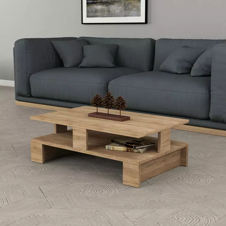 Soffbord Hanah Home Mansu Ek Spånskiva 80x27,5x50 cm - Soffbord - 8681875277760 - 1