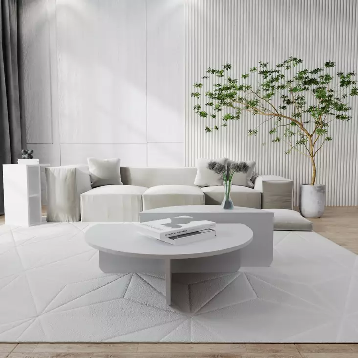 Soffbord Hanah Home Podium Vit Spånskiva 90x30x60 cm 85x35x30 cm - Soffbord - 8683342746830 - 1