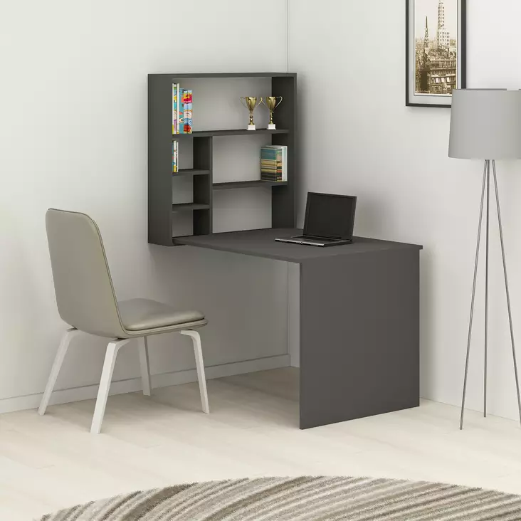 Skrivbord Hanah Home Sedir Antracit Spånskiva 59x74x90 cm - Skrivbord - 8682870101340 - 1