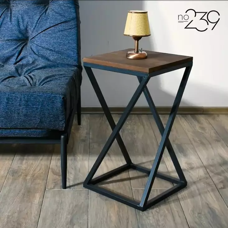 Sidobord Hanah Home X Ayakl? Brun Svart Spånskiva Metall 35x63x35 cm - Sidobord och extrabord - 8683342719360 - 1