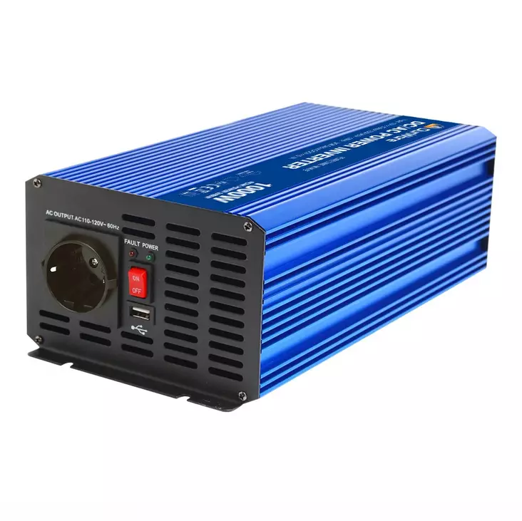 DunWore PS 12 V 1000 W sinusinverter - Växelriktare och laddare - 6438014353890 - 1